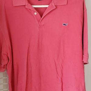 vineyard vines polo red pink